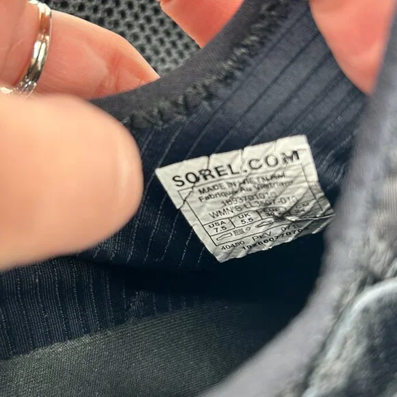 SOREL Women's Kinetic Sneak Laceless Sneakers Black White Sea Salt Size 7.5 - Picture 8 of 8